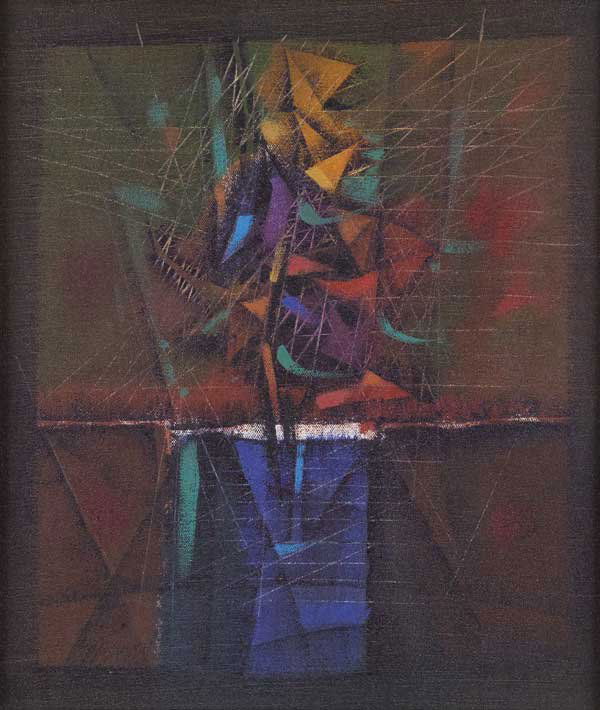 Paul Maxwell (Am. 1925-): Still Life oil on canvas 15 x 12