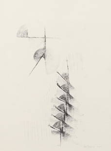 Kelly Fearing (Am. 1918-2011), Untitled, Abstract: Untitled, Abstract Patterns with Arms, monoprint, 11 x 8 1/2, signed lower right: Kelly Fearing, 1947