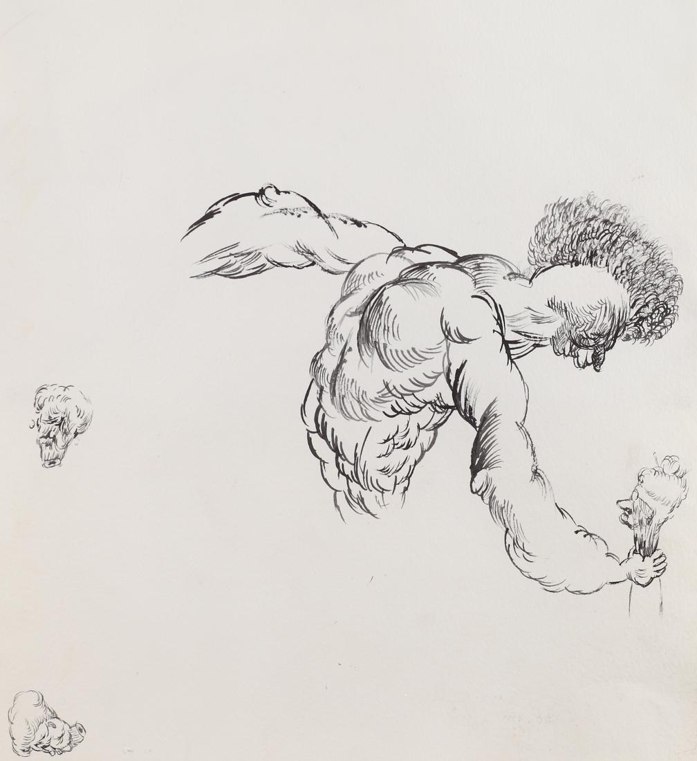 Trenton Hancock (Am. B. 1974-), Hag Bag, 1998, acrylic: Hag Bag, 1998, acrylic on paper, 15 x 13 1/2