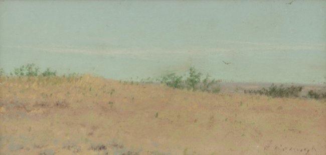Frank Reaugh (Am. 1860-1945), Untitled Blue Sky, pastel: Untitled Blue Sky, pastel on paper, 3 1/2 x 7; signed lower right: F. Reaugh Untitled, Blue Sky is accompanied by a letter of Authenticity from James P. Cornette, President of the Panhandle Plains His