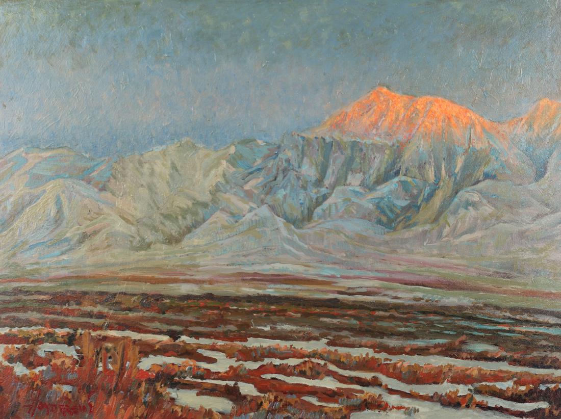 Seth Floyd Crews (Am. 1873-1958), Five O'clock, oil on: Five O'clock, oil on board, 22 x 20, signed lower left: Floyd Crews