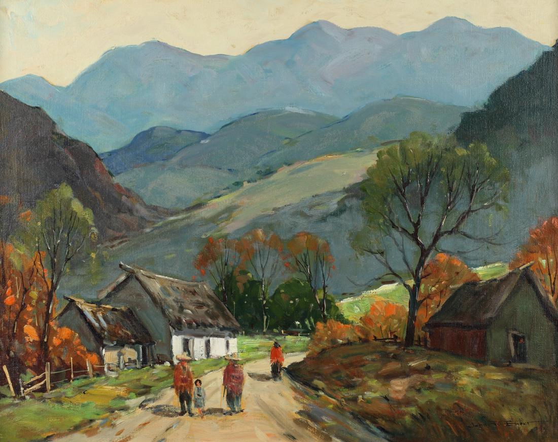 John Enser (Am. 1898-1968), In Old Mexico, oil on: In Old Mexico, oil on canvas, 24 x 30, singed lower right: John F. Enser