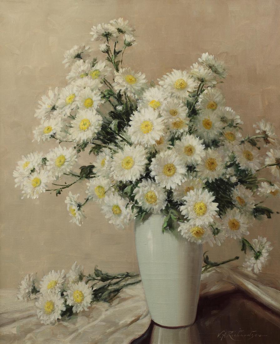 Volney Allan Richardson (Am. 1880-1955), Floral Still: Floral Still Life, oil on canvas, 30 x 25, signed lower right: V.A. Richardson