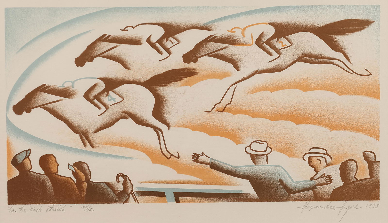 Alexandre Hogue (Am. 1898-1994), On the Back Stretch, (1 of 1)