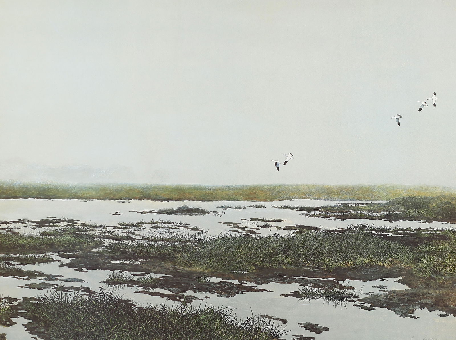 Scott & Stuart Gentling (Am. 20th Cent.), Snow Geese, (1 of 1)
