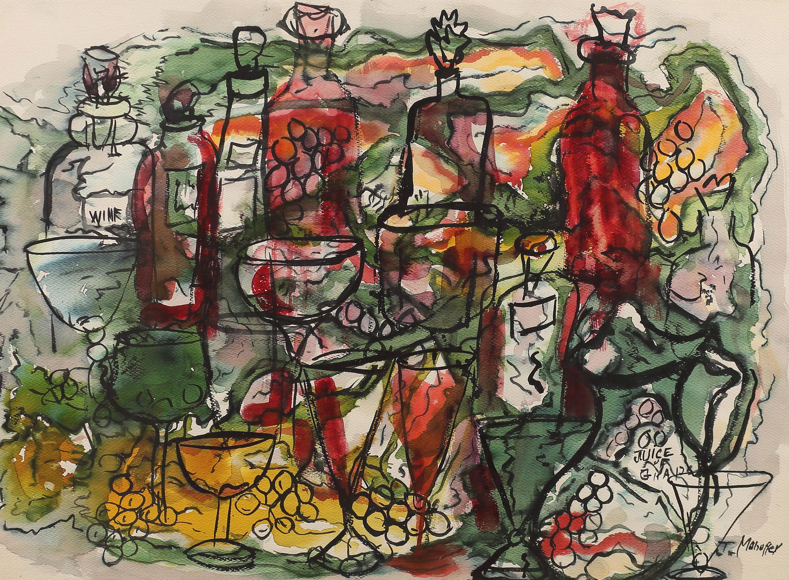 Josephine Mahaffey (Am. 1903-1982), Juice of Grapes, (1 of 1)