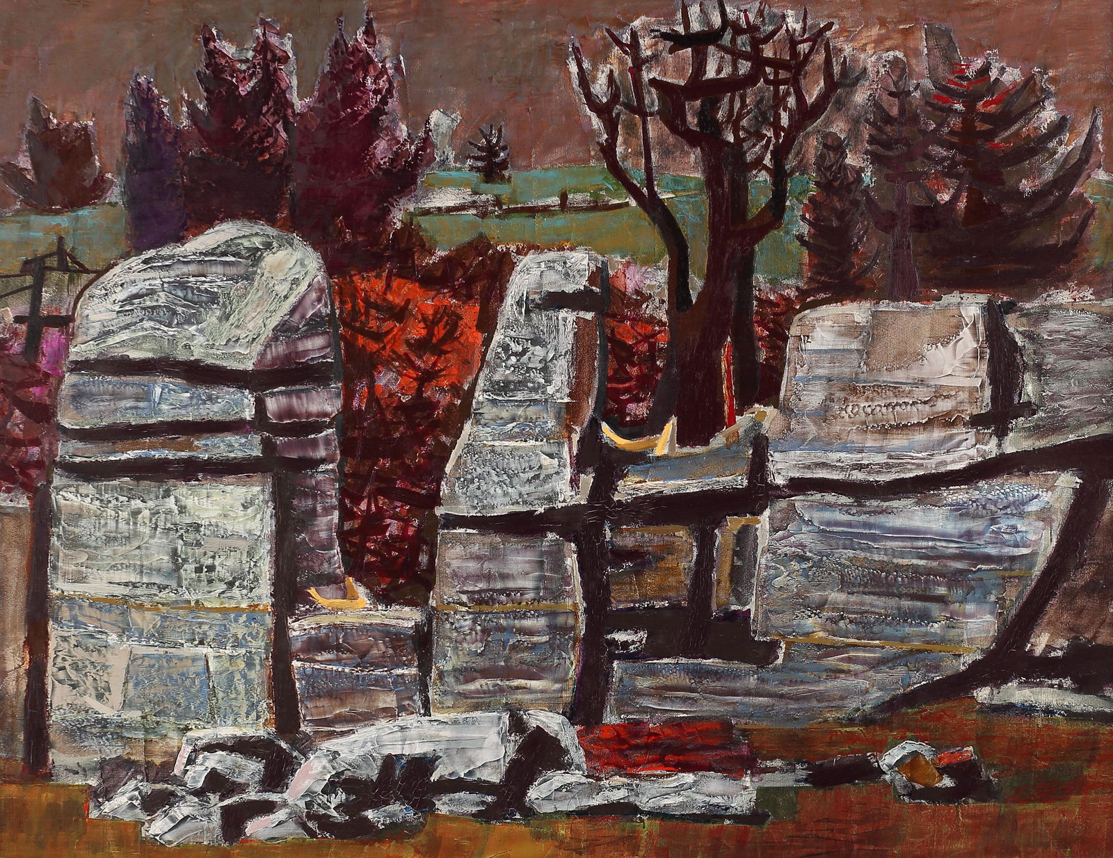 William Lester (Am. 1910-1991), Bull Creek, 1952, oil (1 of 1)