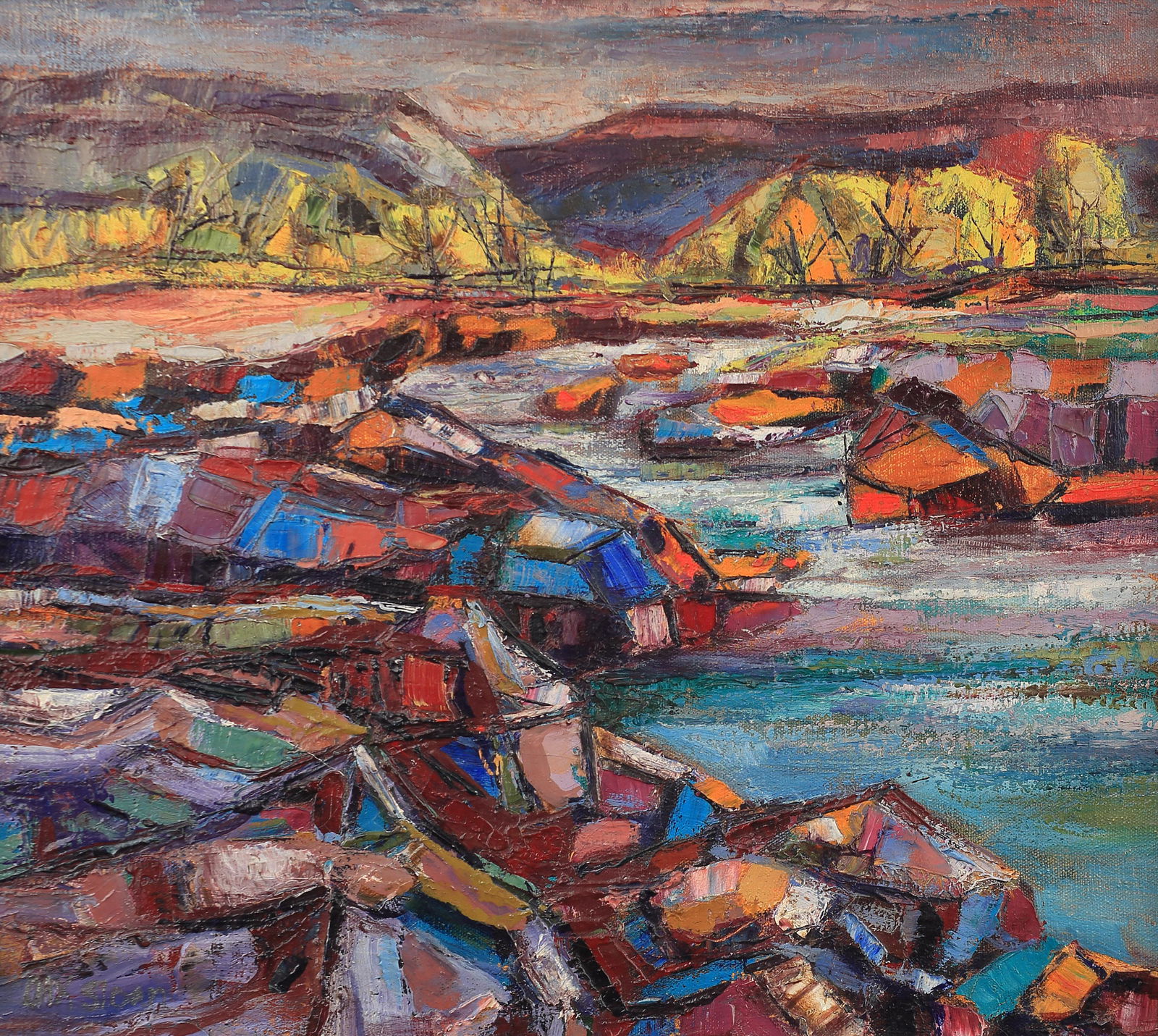 Mary K. Sloan (Am. 1924-2014), River and Rocks, c. 1965 (1 of 1)