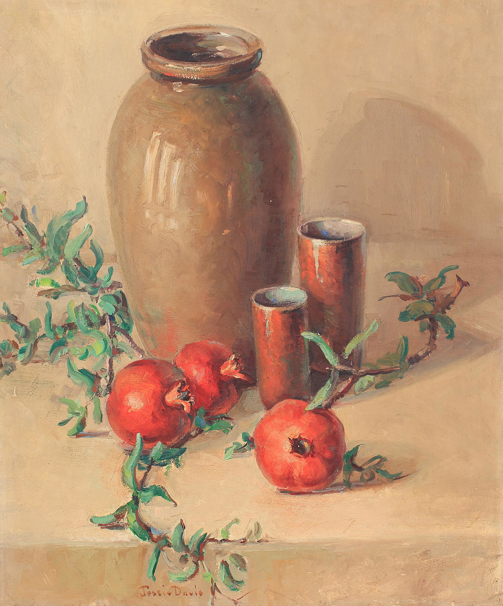 Jessie Davis (Am. 1887-1969), Still Life with Pomegranates (1 of 1)