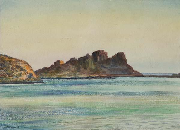 Peter Hurd (Am. 1904-1984): Landscape watercolor 8 1/2 x 11