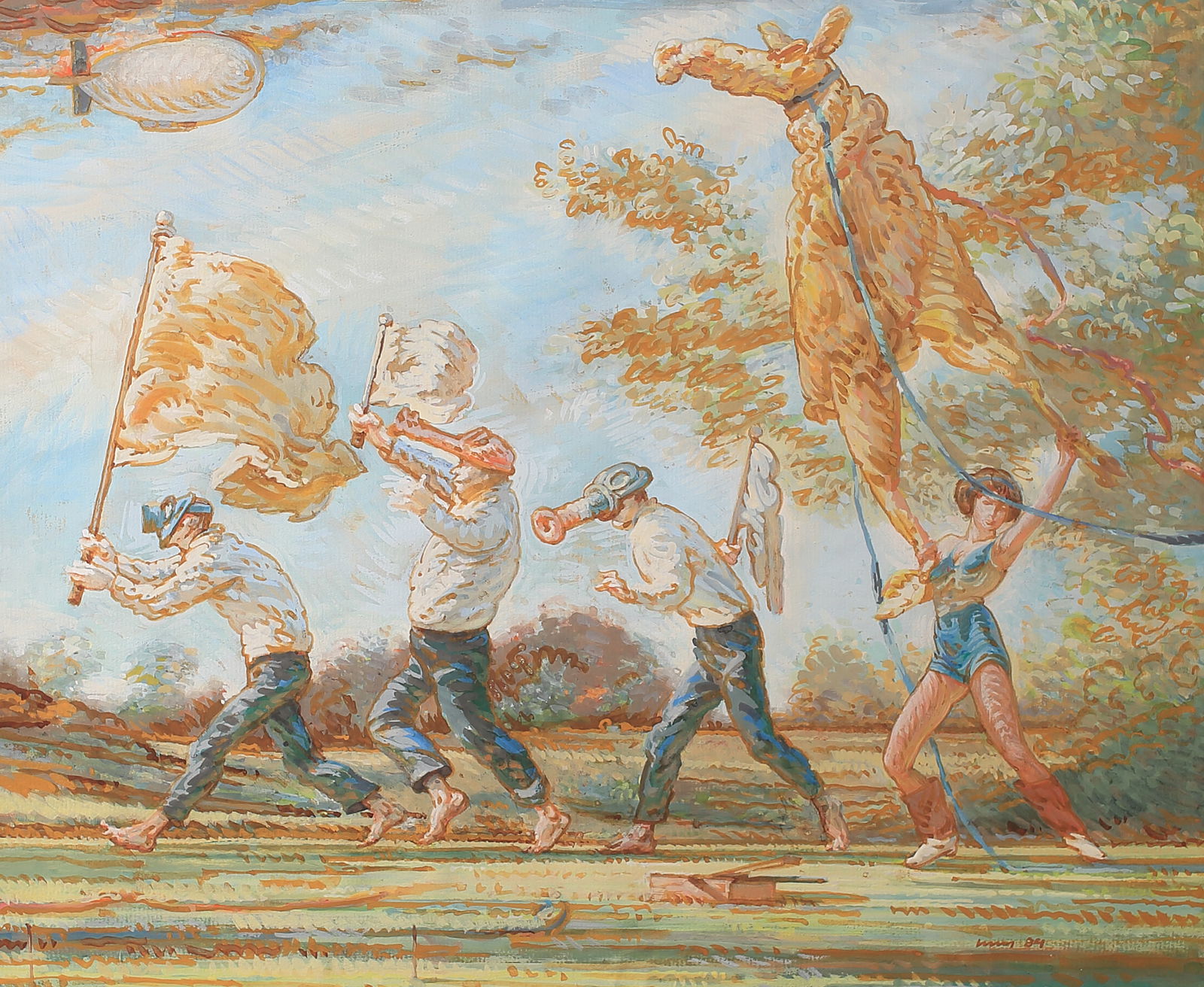 Robert Levers (Am. 1930-1992), Study for ‘Punchinellos’ Victory Dance, 1984, gouache on  (1 of 1)