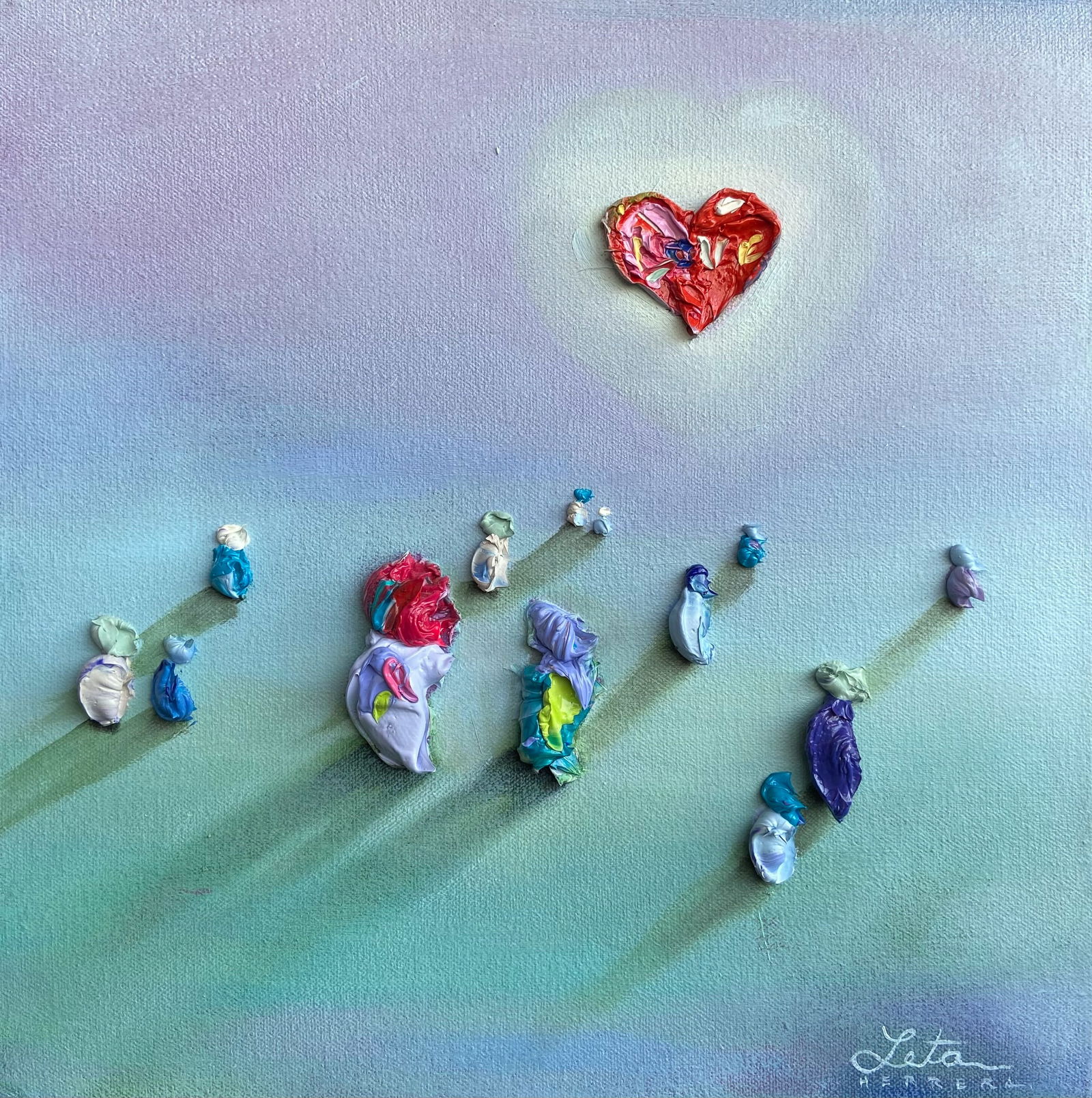 Leticia Herrera (Am. 20th/21st Cent.), LOVE IS GOOD, oil on canvas (1 of 1)