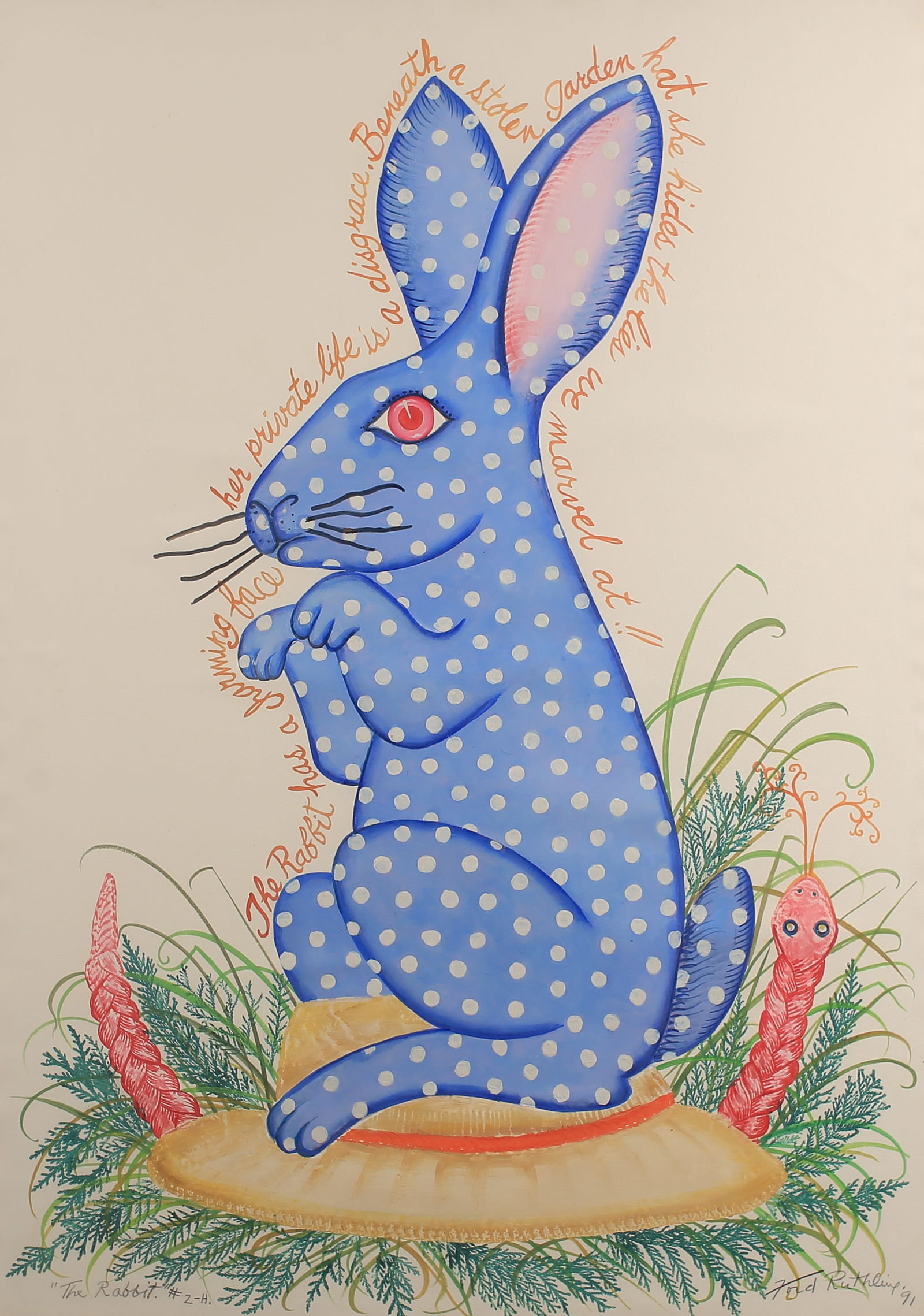 Ford Ruthling (Am. 1933 - 2015), The Rabbit, #2-H, 1991, gouache on paper (1 of 1)
