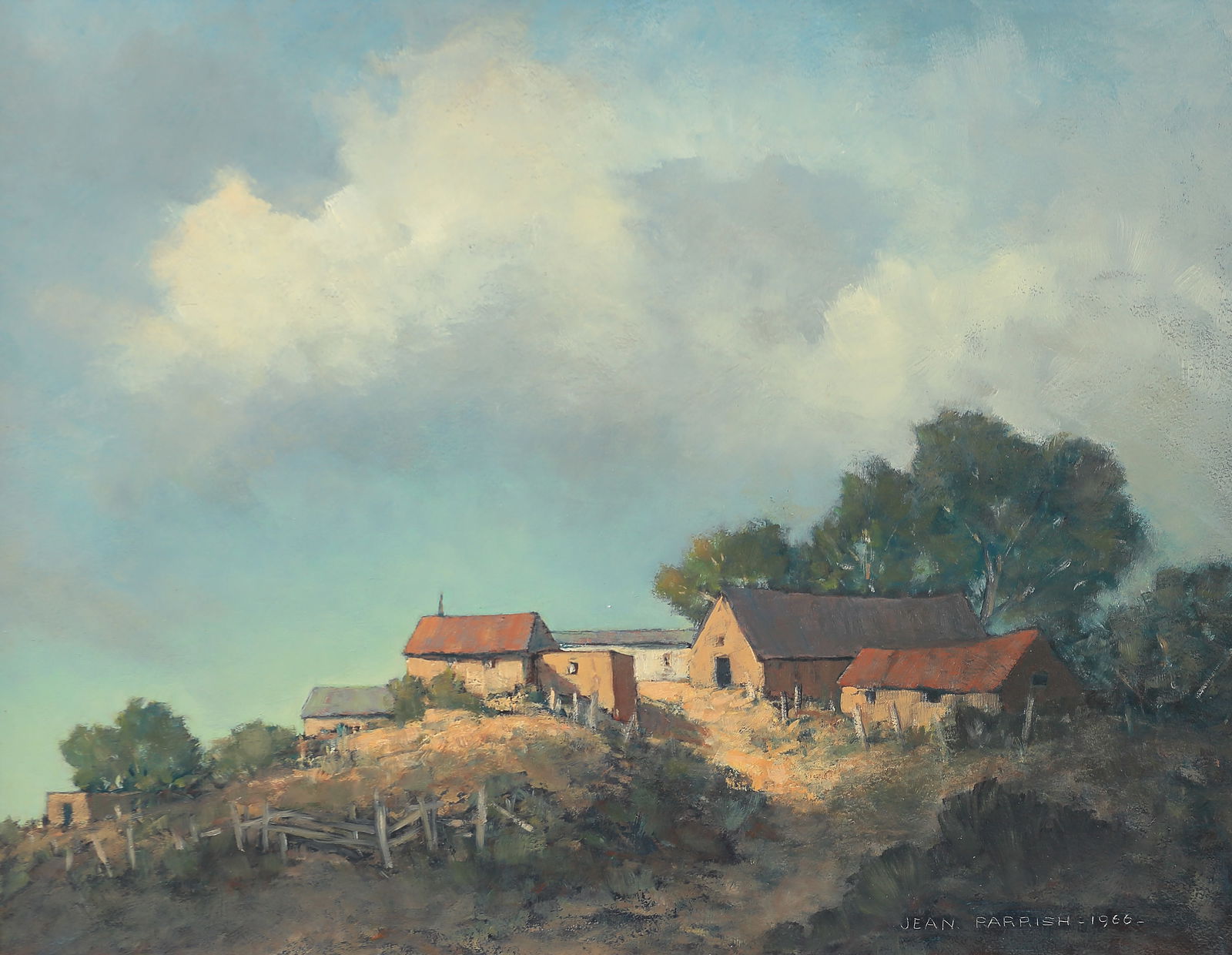 Jean Parrish (Am. 1911-2004), Arroyo Seco, 1966, oil on masonite (1 of 1)