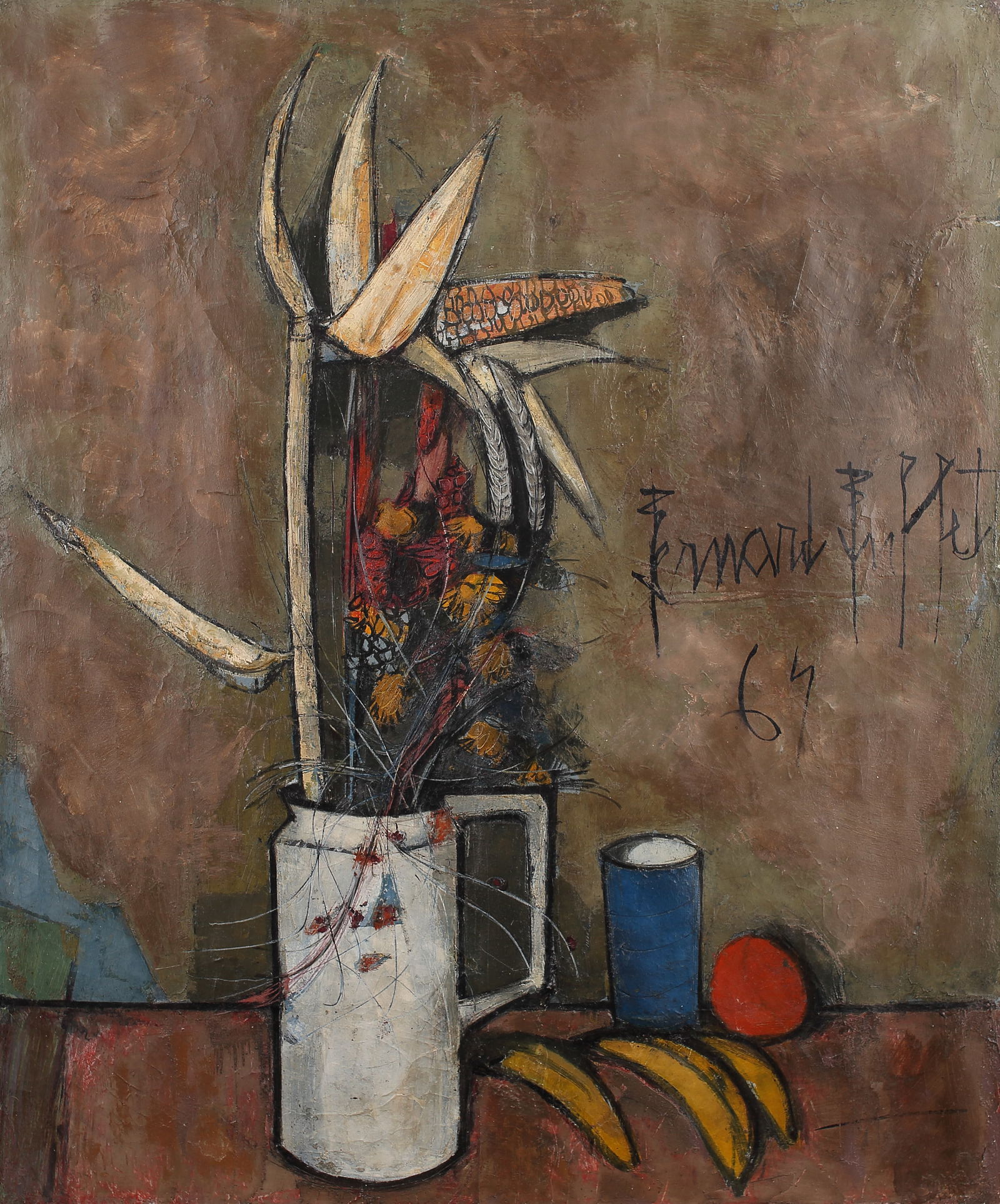 Attributed to Bernard Buffet (French 1928-1999), Still Life, 1967, oil on canvas (1 of 1)