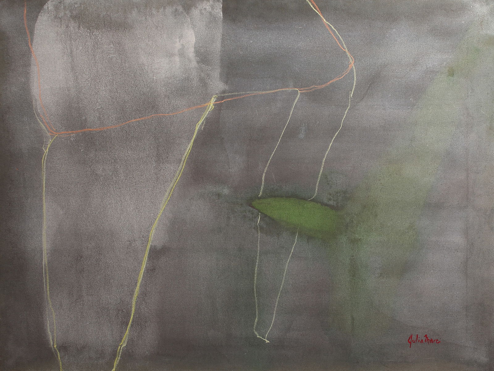 Julia Marc (Am. 20th Cent.), Abstraction, mixed media on canvas (1 of 1)