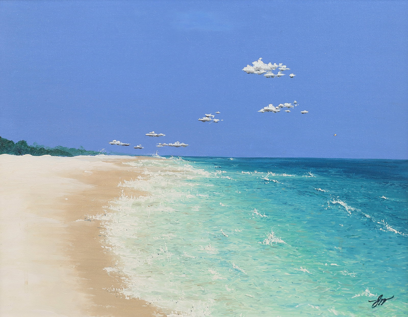 Jay Magio (Am. 20th Cent.), Trade Winds, oil on canvas: Trade Winds, oil on canvas, 14 x 18
