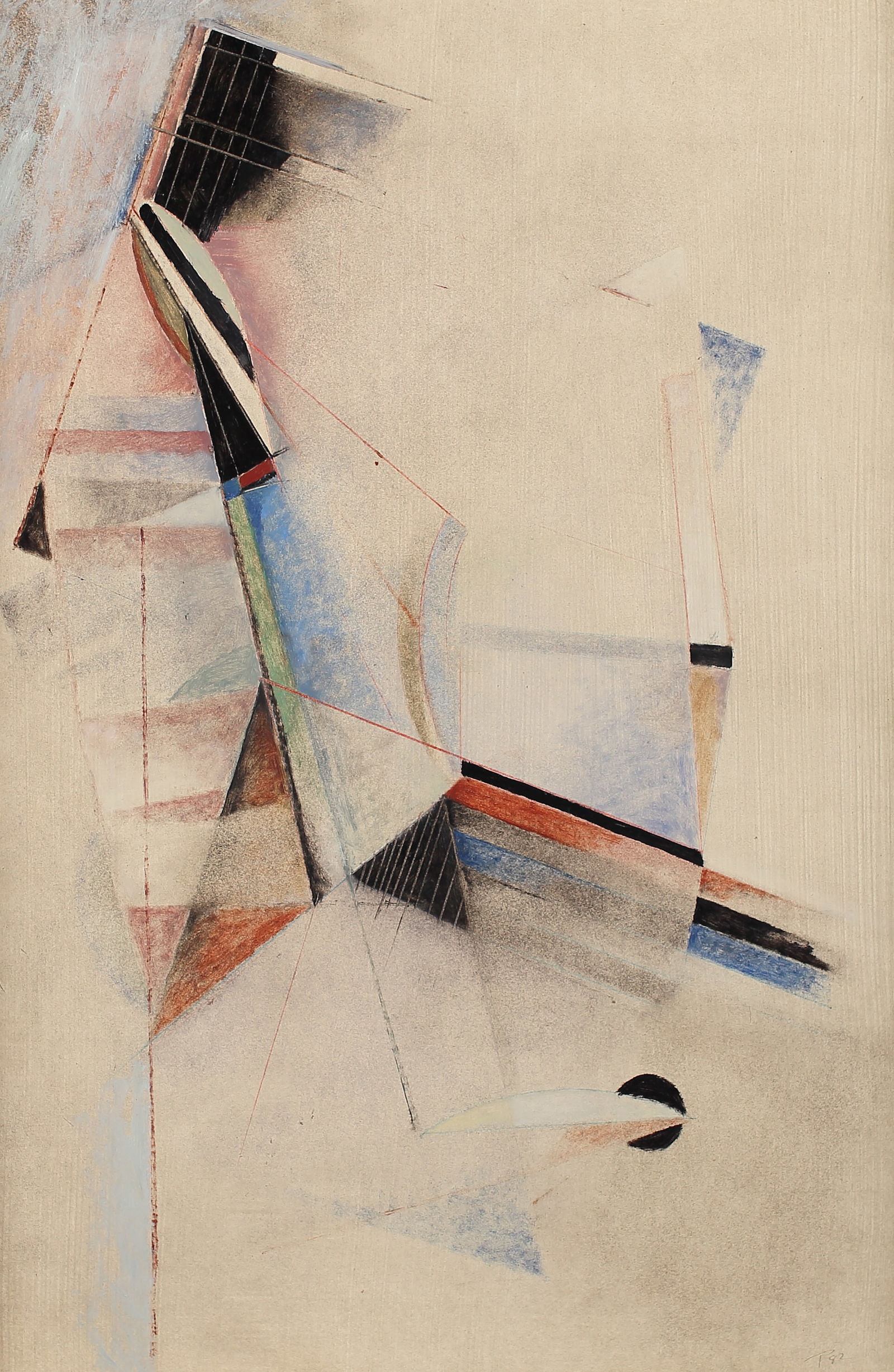 Randall Timmons (Am. 1945-2020), Variation Theme No. 3, 1982, oil on board (1 of 1)