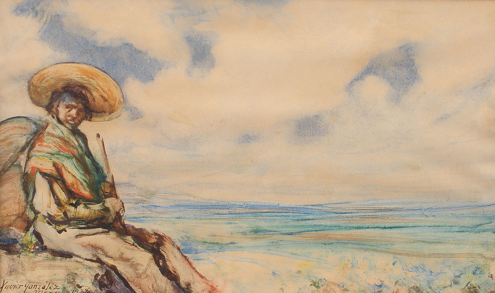 Xavier Gonzalez (Am. 1898-1993), Mexico, 1924, watercolor on paper (1 of 1)