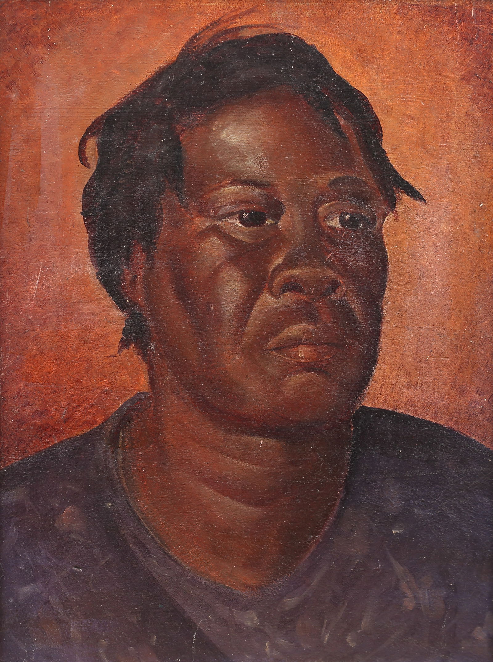 James B. Gantt (Am. 1911-1984), Portrait, 1933, oil on board (1 of 1)
