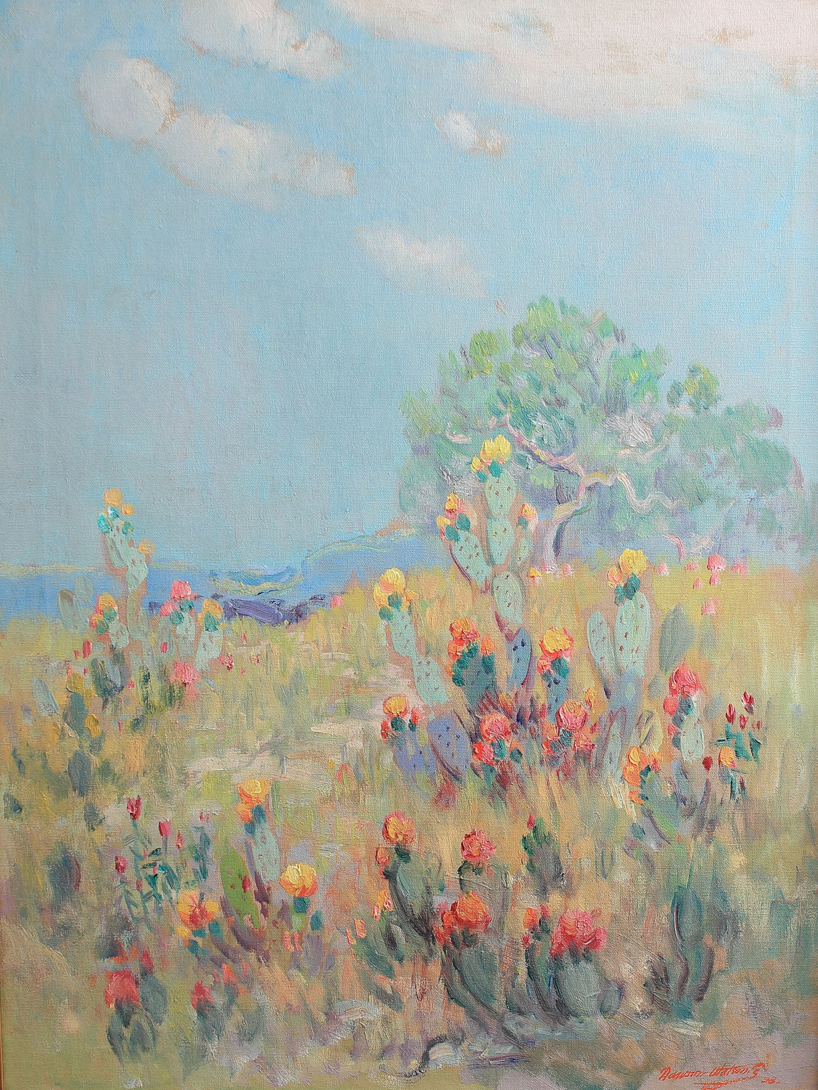 Dawson Dawson-Watson (Am. 1864-1939), Jewels of the Slope, 1928, oil on canvas (1 of 2)