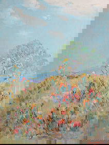 Dawson Dawson-Watson (Am. 1864-1939), Jewels of the Slope, 1928, oil on canvas (1 of 2)