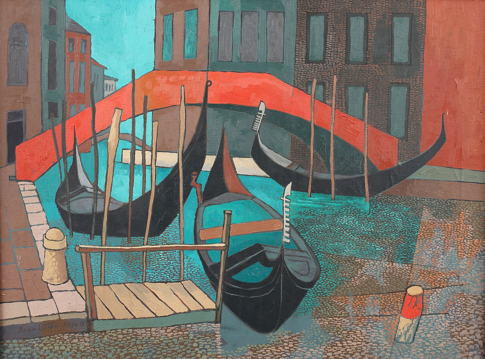 Bror Utter (Am. 1913-1993), Venice, 1960, oil on canvas (1 of 1)