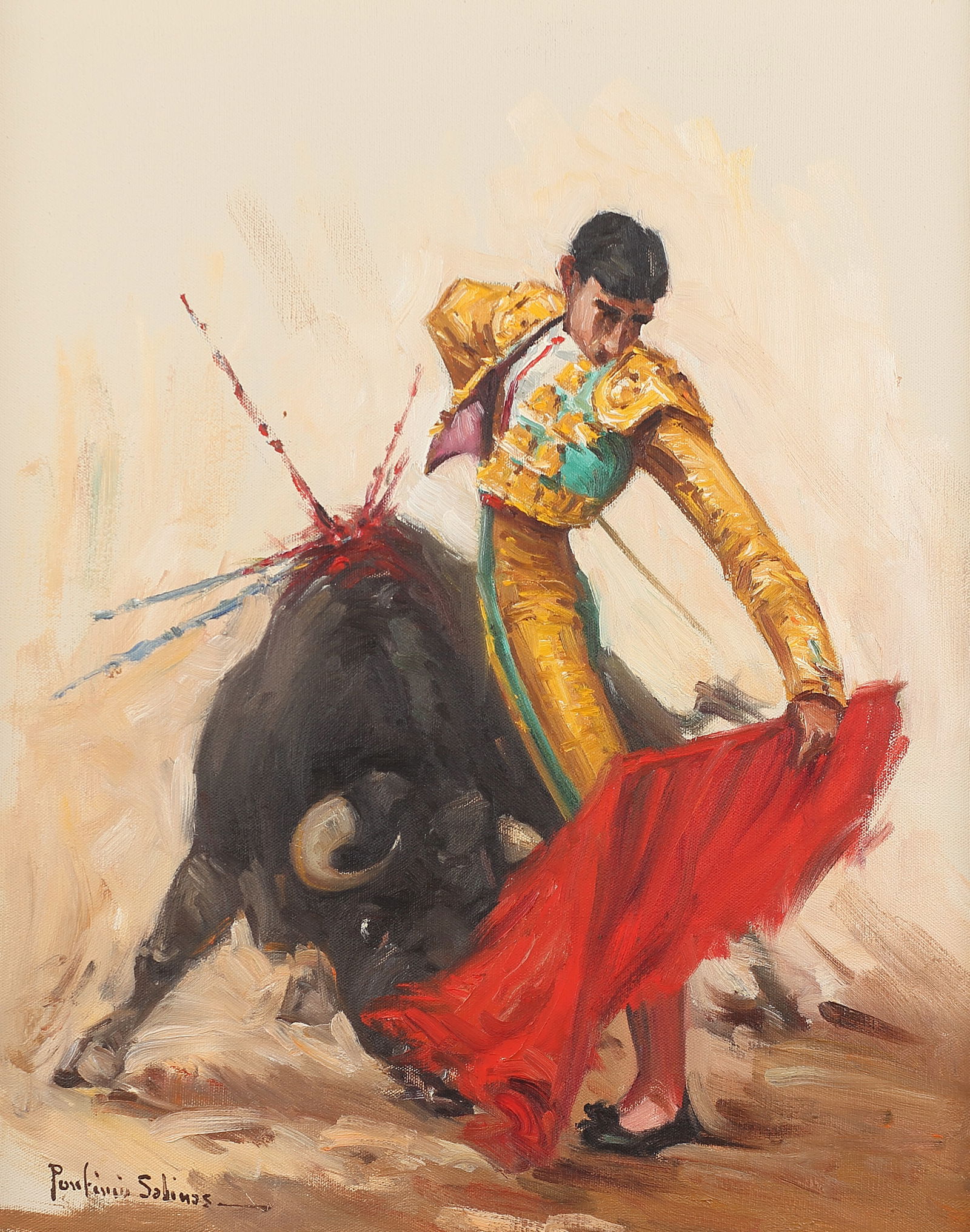 Porfirio Salinas (Am. 1910-1973), Lorenzo Garza of Mexico, oil on canvas (1 of 1)