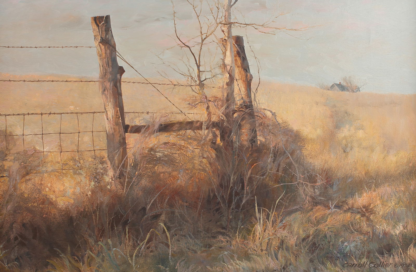Carroll Collier (Am. 1923-2017), Fence Post, © 1974, oil on canvas (1 of 1)