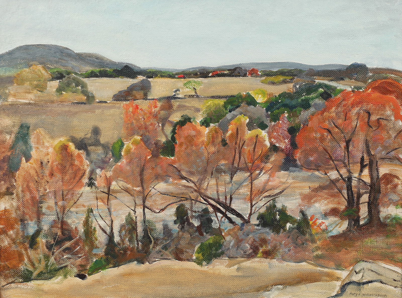 Mary Eleanor Witherspoon (Am. 1904-1999), On the Brazos, oil on masonite (1 of 1)
