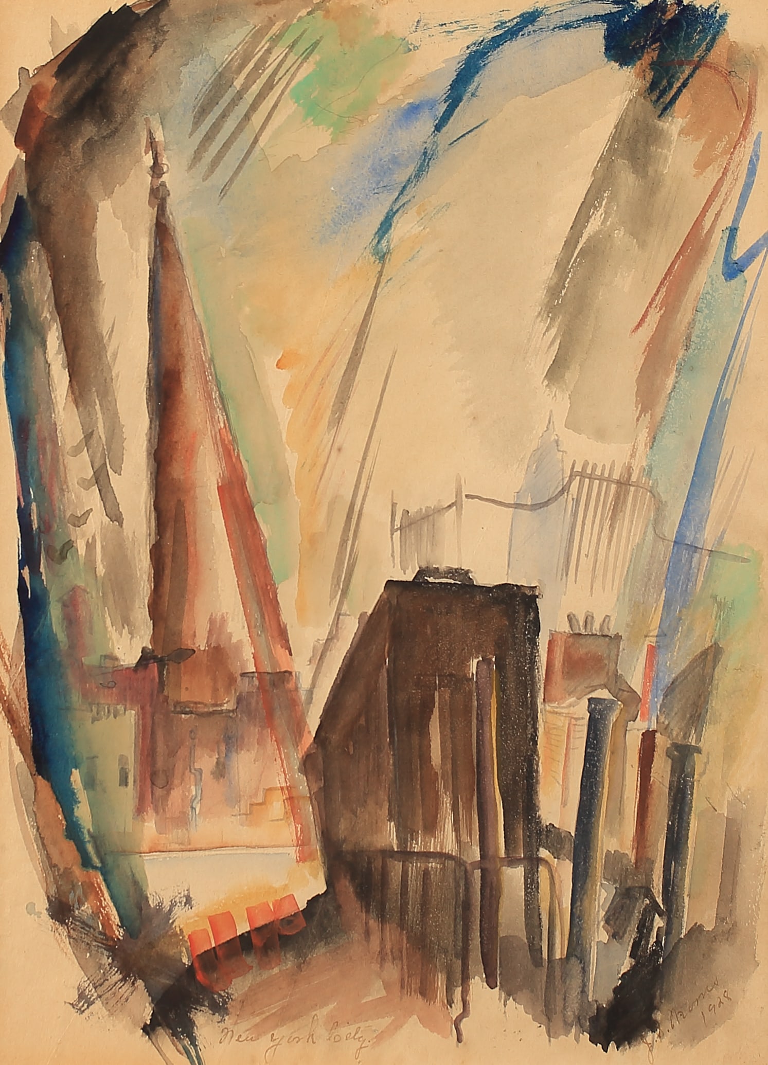 James Stovall Morris (Am. 1898-1973), Set of Two Works: New York City, 1928 (1 of 11)