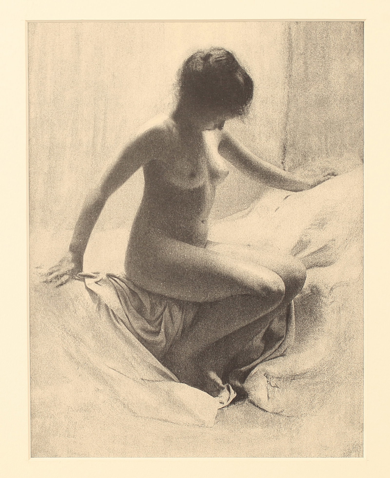 Robert Demachy (French 1859-1936), Set of Three Works: Study, 1906 - From Camera Work: Robert Demachy (French 1859-1936), Set of Three Works: Study, 1906 - From Camera Work, halftone 7 7/8 x 6, note on verso: Robert Demachy, Study, Oct. 1906, 16:15, Gum; Halftone, From Camera Work, Set
