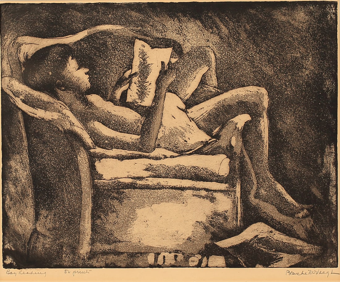 Blanche McVeigh (Am. 1895-1970), Boy Reading, ed. 50 (1 of 1)