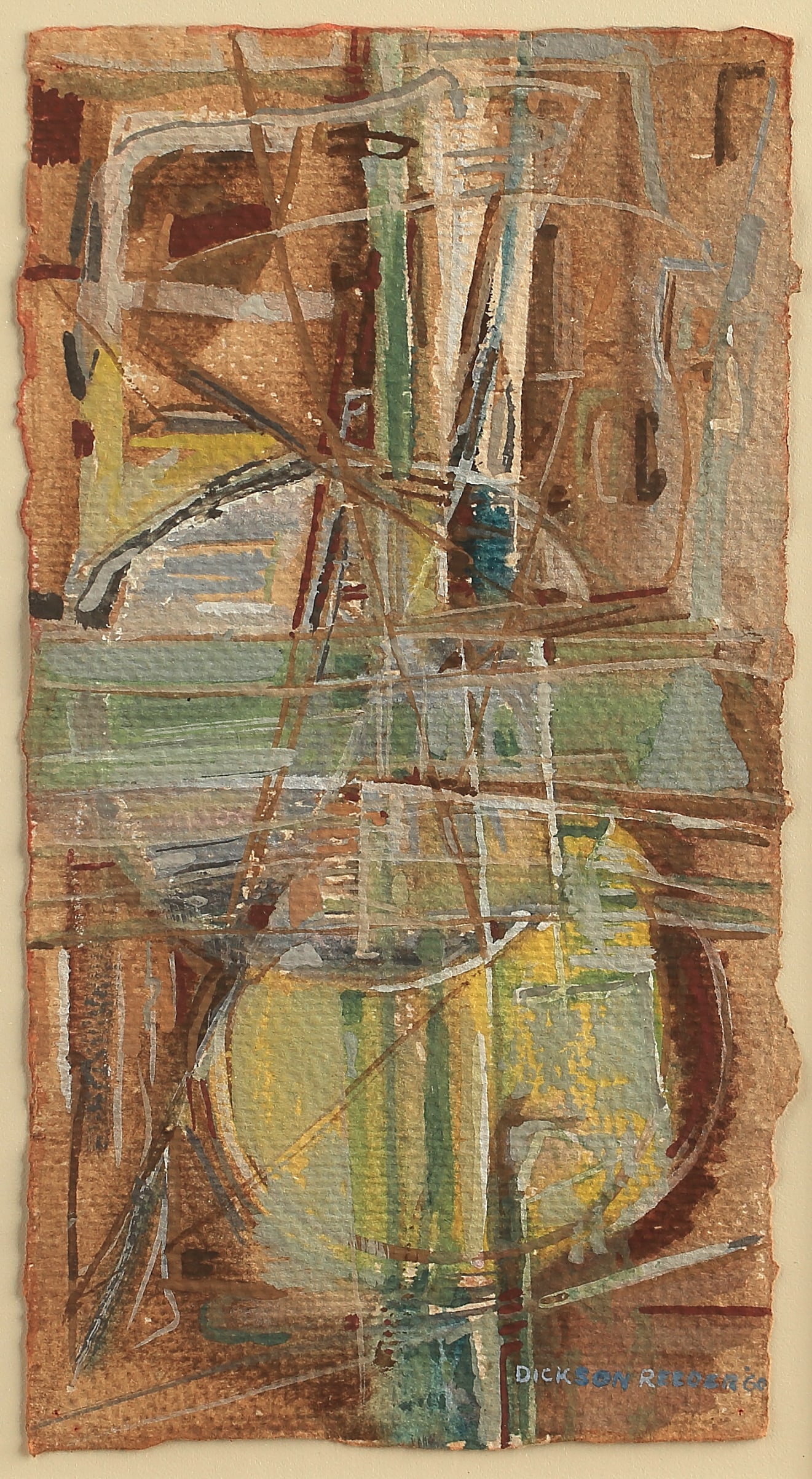 Dickson Reeder (Am. 1912-1970), Nero's Monocle, 1960: Dickson Reeder (Am. 1912-1970), Nero's Monocle, 1960, watercolor and gouache on paper 10 3/4 x 5 3/4, signed lower right: Dickson Reeder '60, PROVENANCE: Estate of Flora Blanc Reeder, Estate Lot#279;