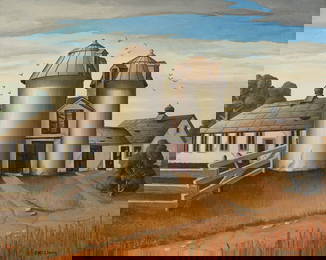 Florence McClung (Am. 1894-1992), Old Dairy - Denison, Texas, Preston Rd. Dairy