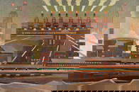 Olin Herman Travis (Am. 1888-1975), Entrance to Chicago - Evening, 1961