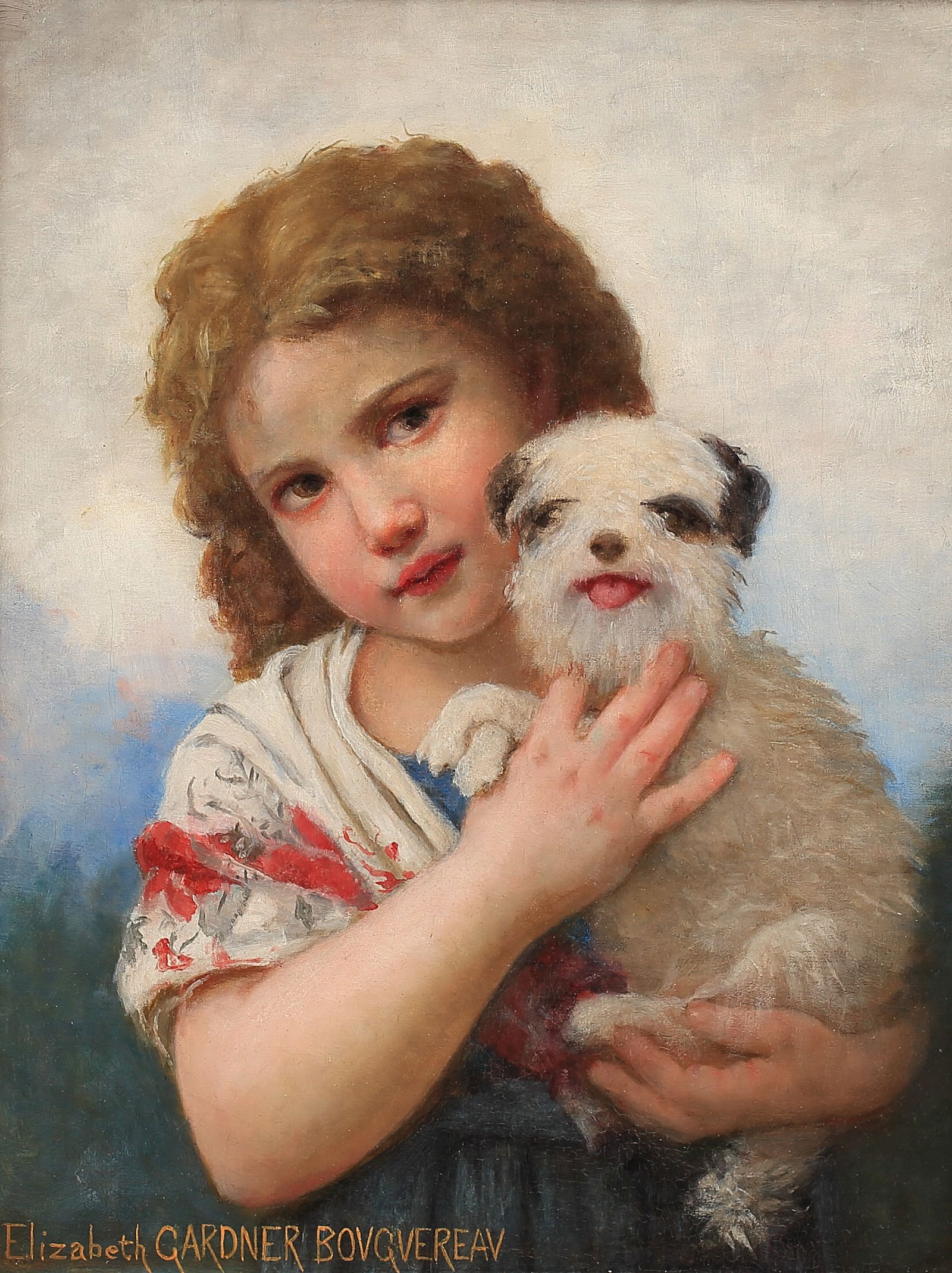 Elizabeth Gardner Bouguereau (Am. 1837-1922), Two Happy Friends, 1913 (1 of 1)