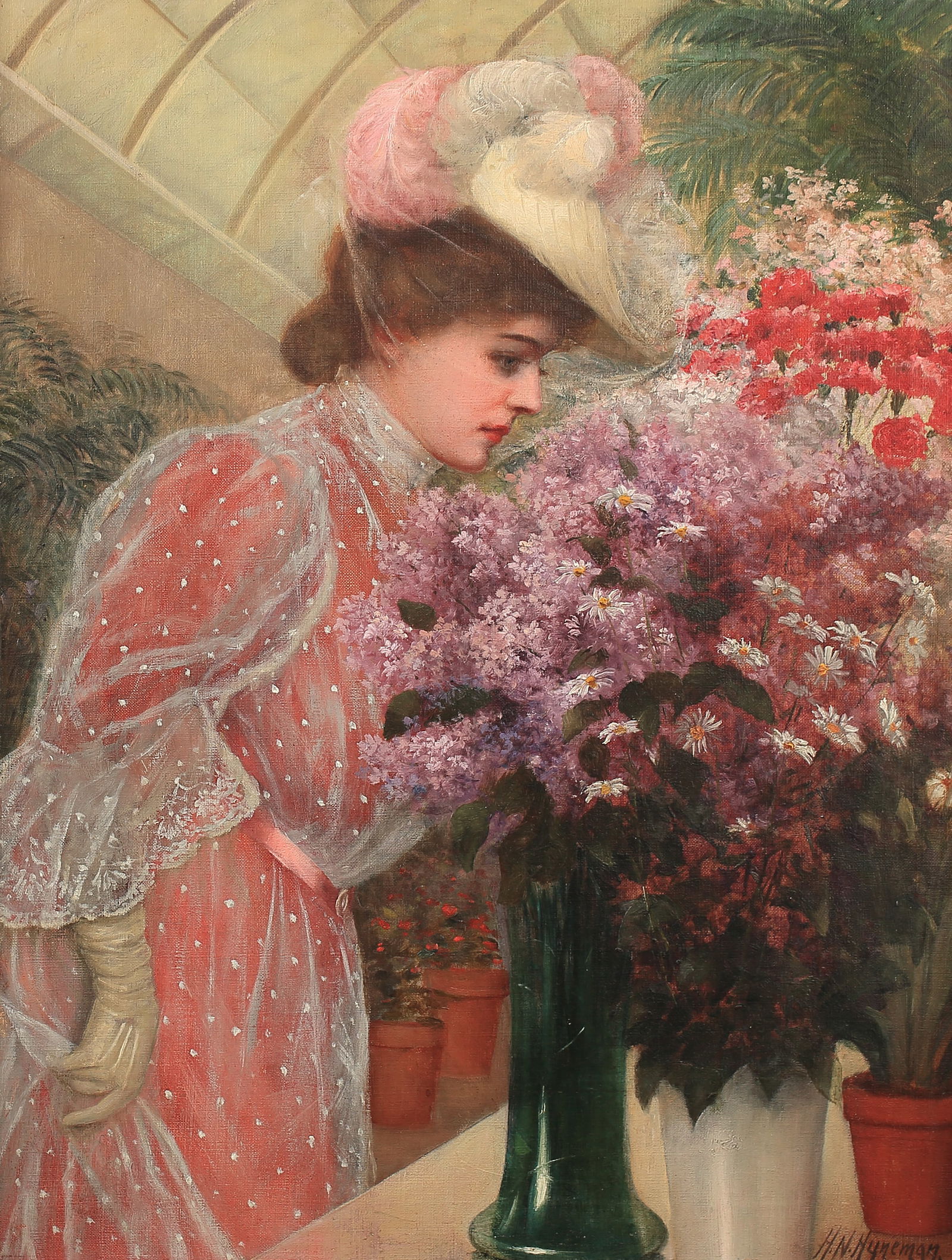 Herman Hyneman (Am. 1849-1907), In the Greenhouse, 1897 (1 of 1)