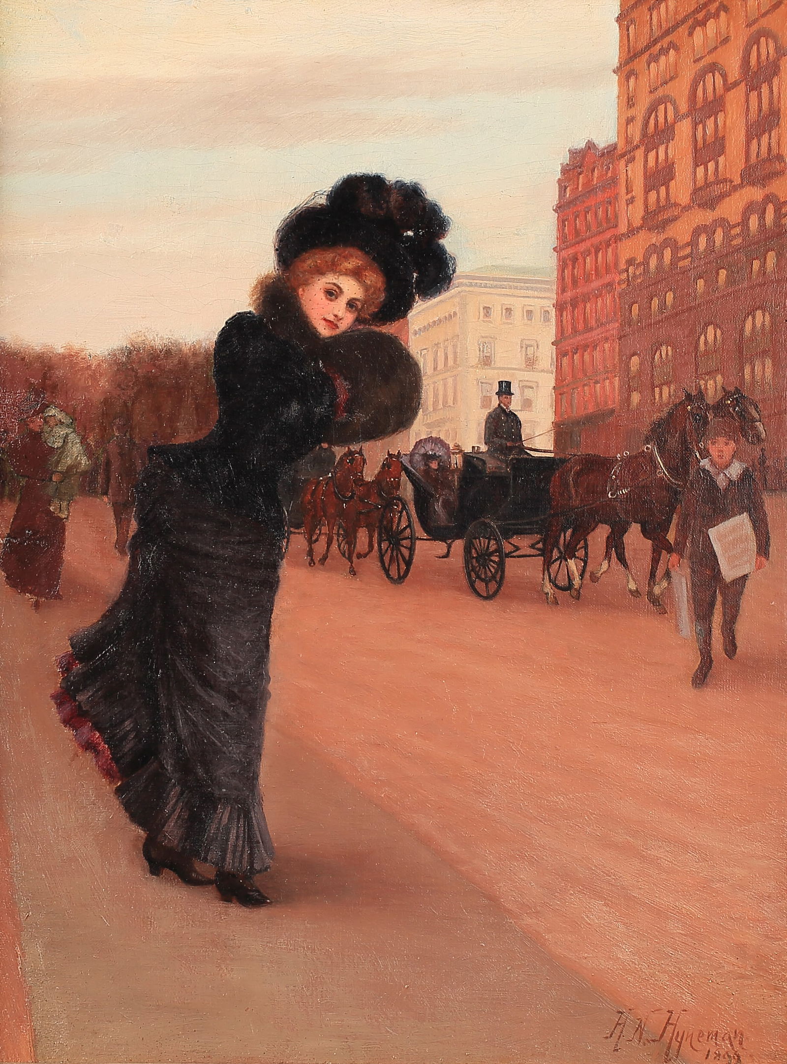 Herman Hyneman (Am. 1849-1907), Rendezvous at the Savoy Plaza, 1899 (1 of 1)