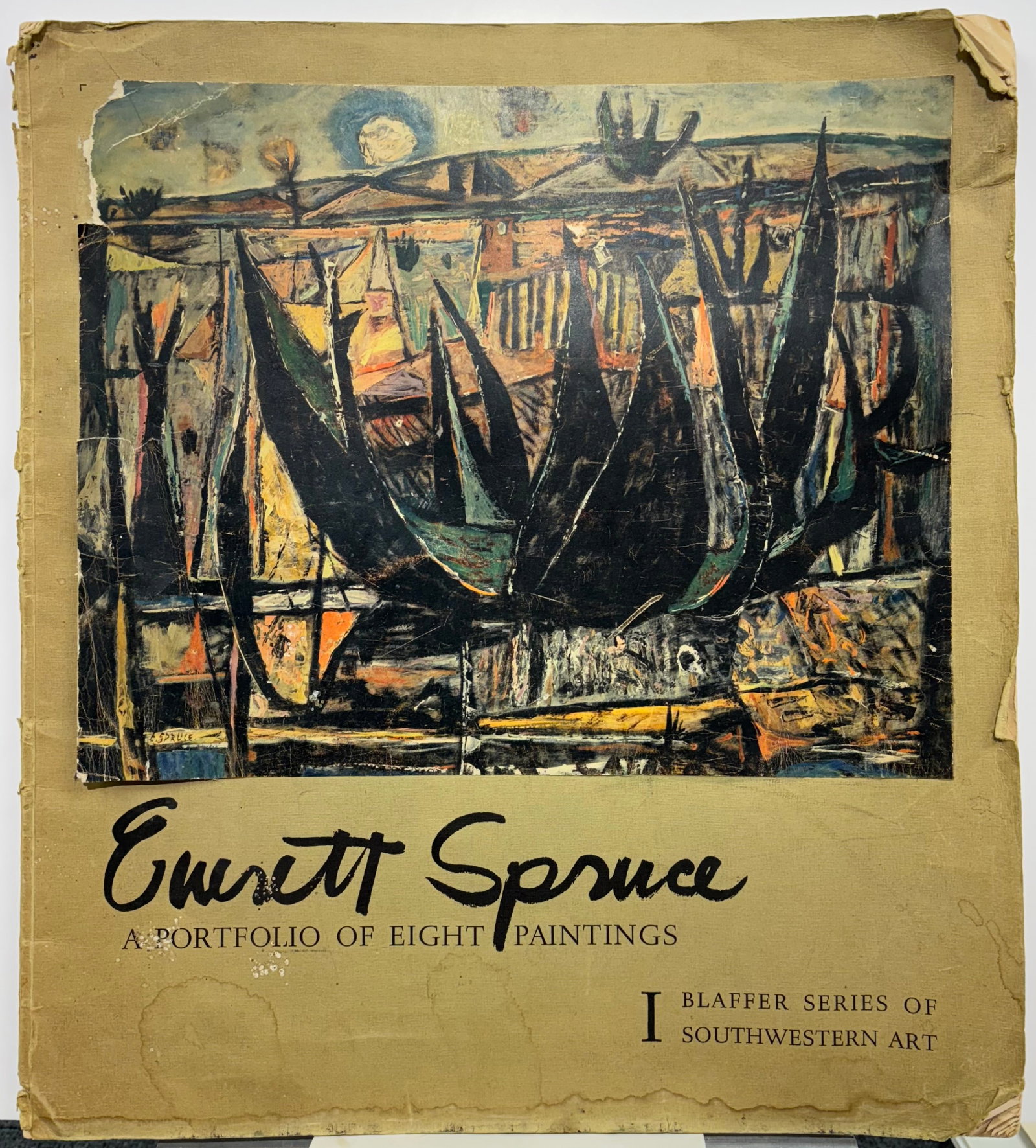 Everett Spruce (Am. 1908-2002), A Portfolio of Eight Paintings, I Blaffer Series of Southwestern Art (1 of 3)