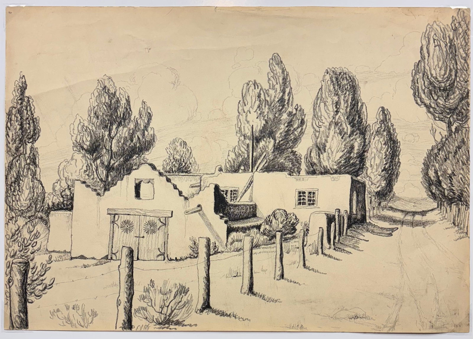 Lloyd Albright (Am. 1896-1950), New Mexico Adobe (1 of 1)