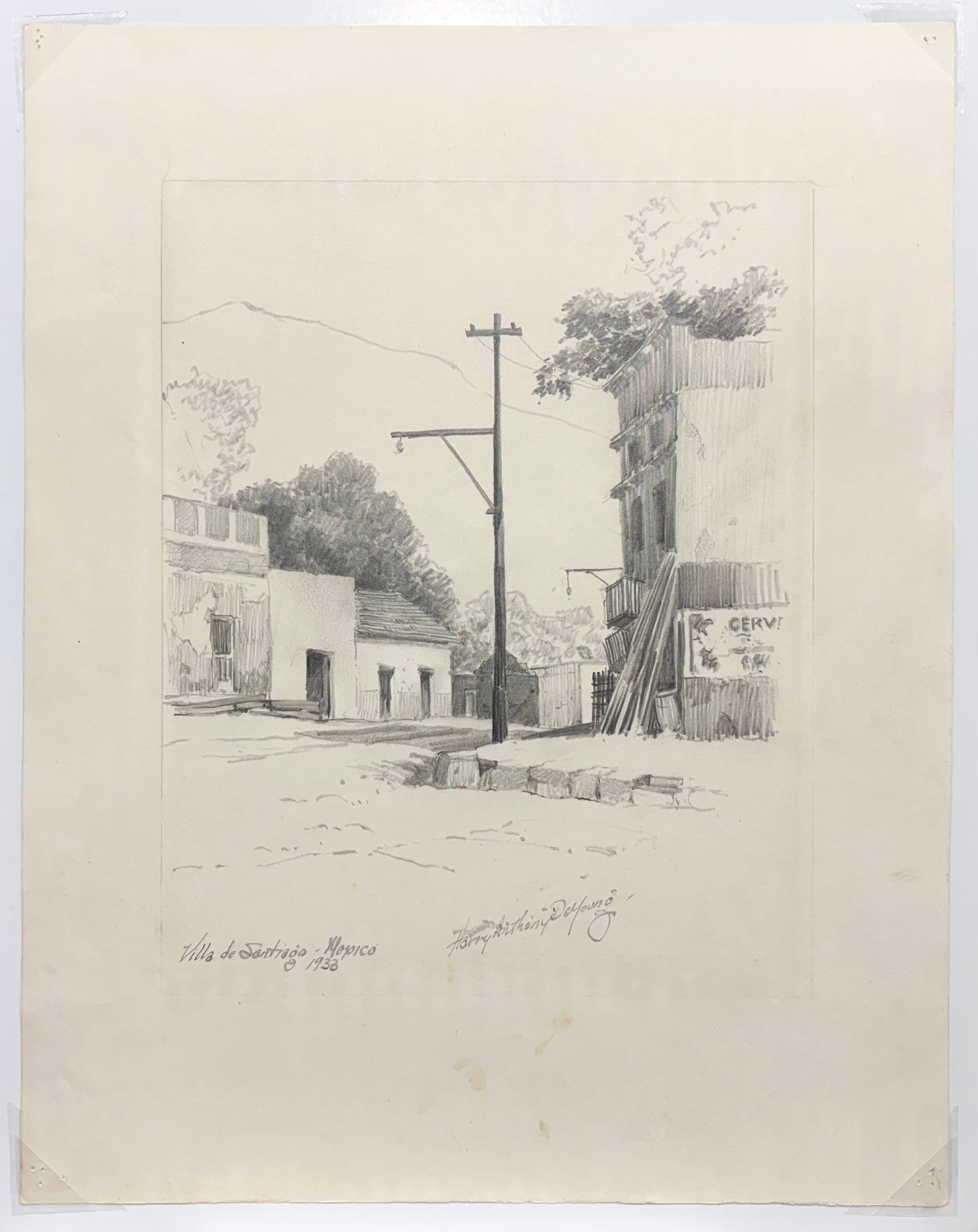 Harry Anthony Deyoung (Am. 1893-1956), Set of Three Works: (a) Mexican Home - Villa de Santiago - - 2