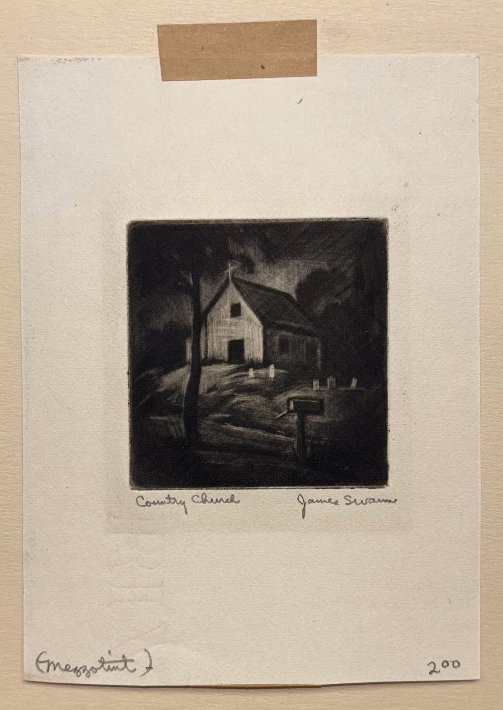 James Swann (Am. 1905-1985), Country Church (1 of 2)