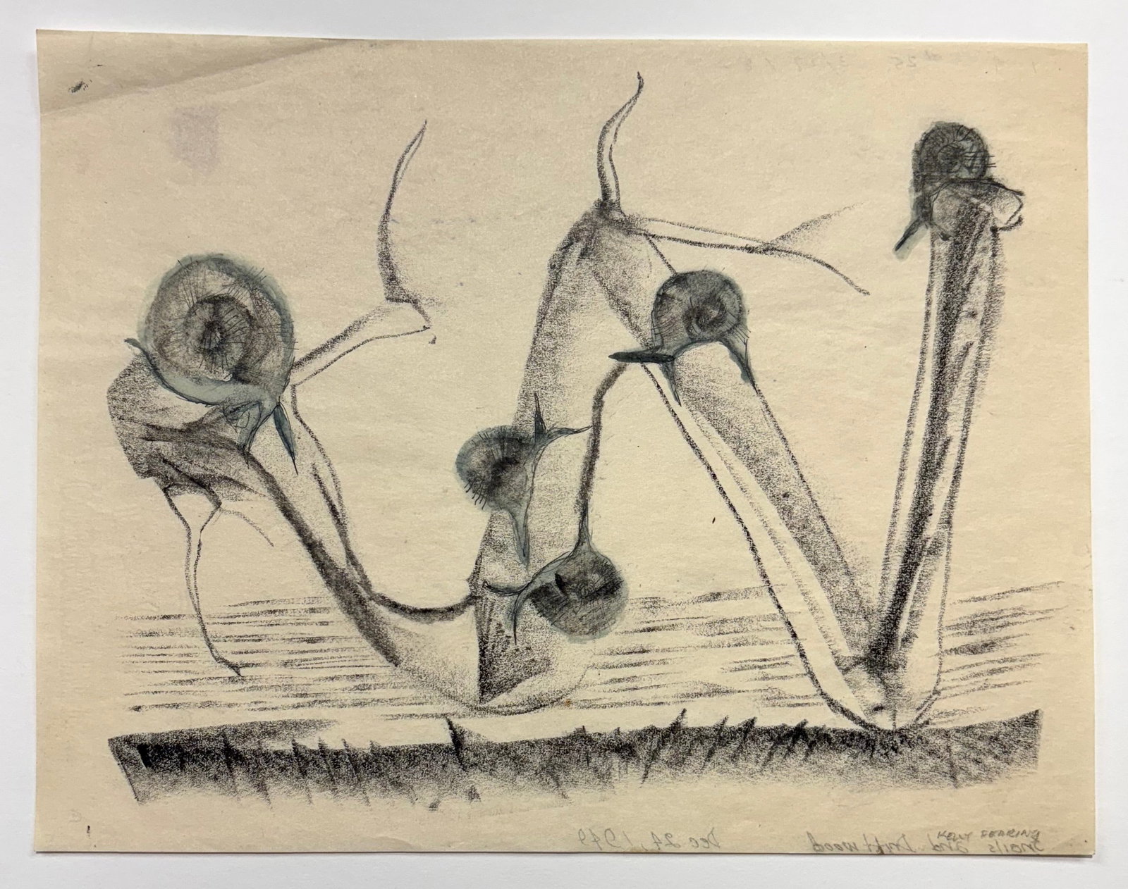 Kelly Fearing (Am. 1918-2011), Set of Three Works: (a) Fish, 1956, marker on paper 11 x 14, signed - 3