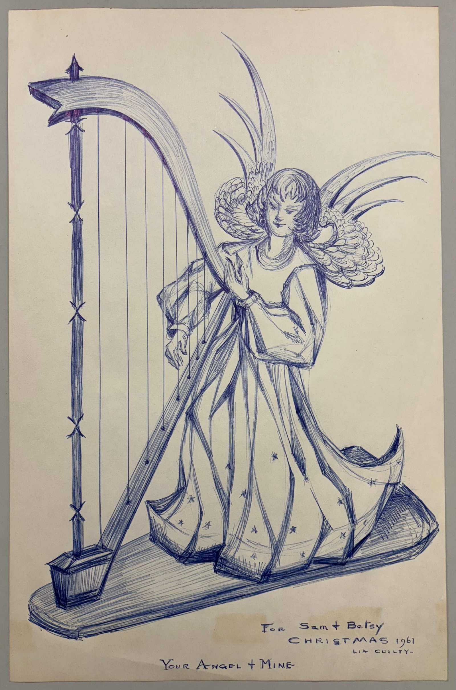 Lia Cuilty (Am. 1920-1965), Your Angel & Mine, Christmas 1961 (1 of 1)