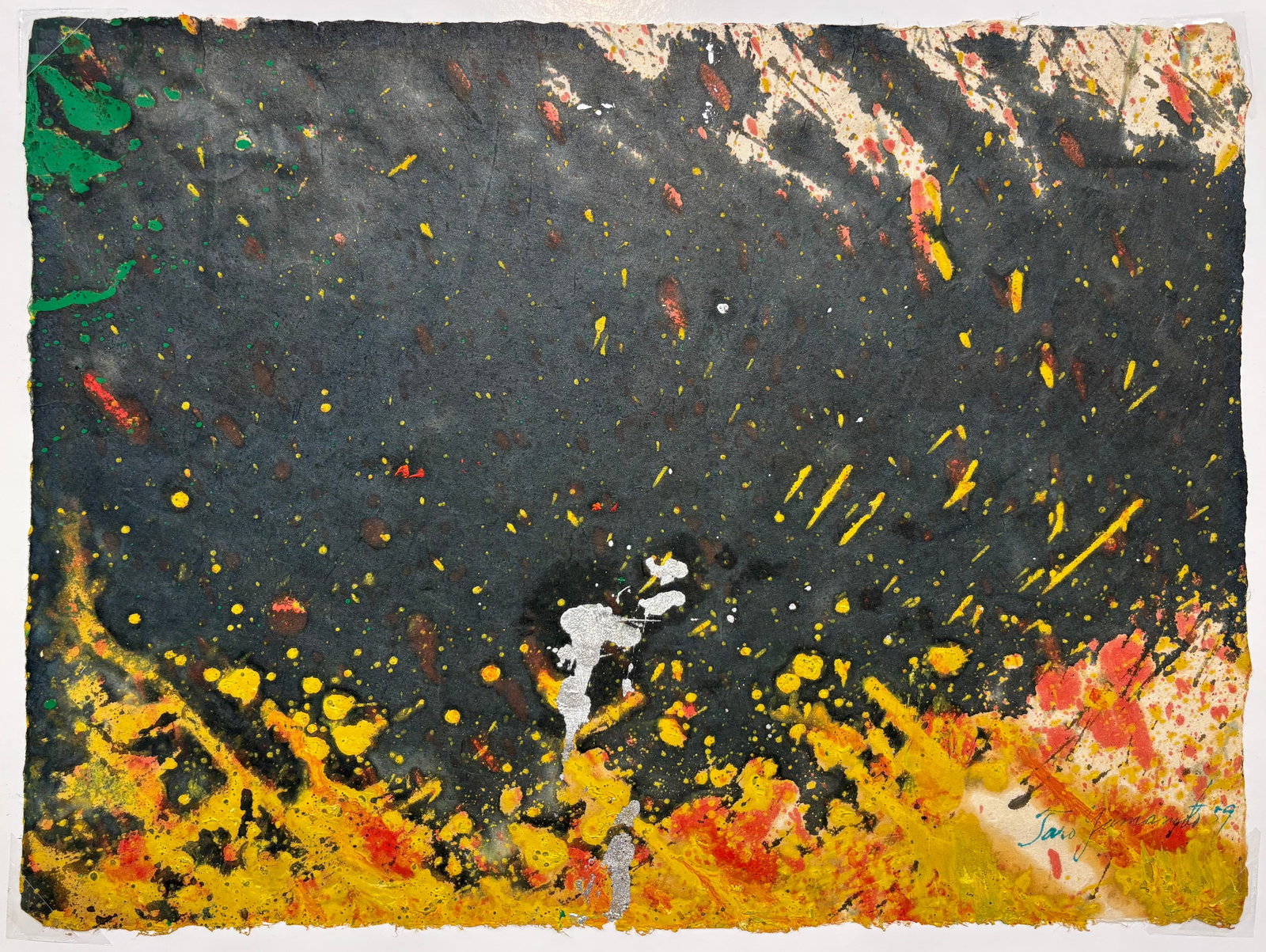 Taro Yamamoto (Am. 1919-1994), Set of Three Works: (a) Abstraction, 1959, watercolor and acrylic on: Set of Three Works: (a) Abstraction, 1959, watercolor and acrylic on paper 12 x 15 7/8, signed lower right: Taro Yamamoto 59; (b) Abstract, 1959, watercolor on paper 12 x 15 7/8, signed lower right: T