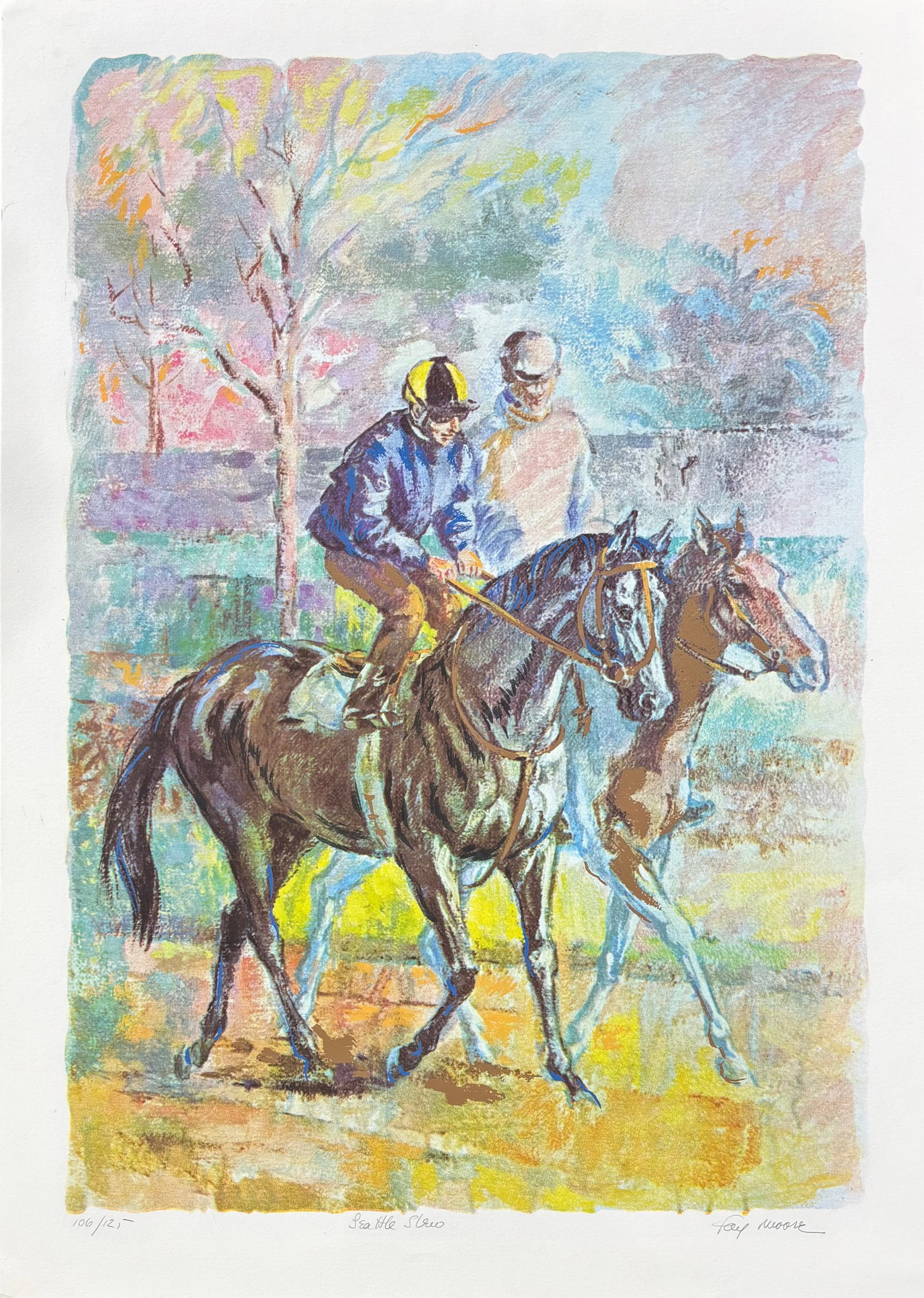 Fay Moore (Am. 1920-2016), Set of Three Works: (a) Forego, ed. 125, print on paper 29 x 20, signed - 3