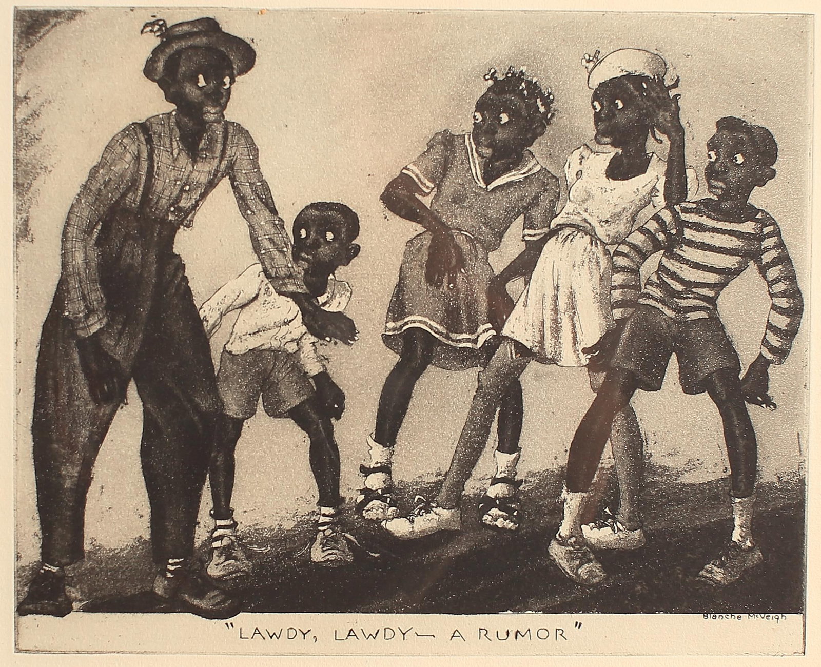 Blanche McVeigh (Am. 1895-1970), Lawdy Lawdy, A Rumor, c. 1940 (1 of 1)