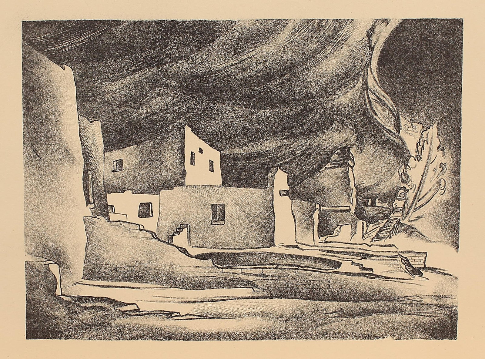 Coreen Spellman (Am. 1905-1978), Ruins, Spruce Tree House, Mesa Verde, Colorado, ed. 30, 1947 (1 of 1)