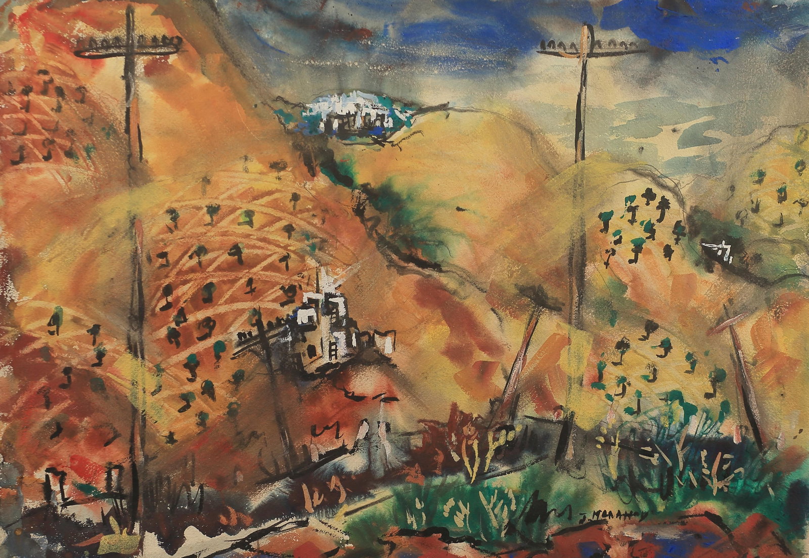 Josephine Mahaffey (Am. 1903-1982), New Mexico Landscape, c. 1955 (1 of 1)